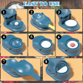 Miniatyrbilde 6 av 7: 2-i-1 Dumplingmaskin, Håndholdt Dumplingmaskin for Hjemmet, Pressingform for Dumplings, Lag Dumplings Raskt på 10 Sekunder (Blå)