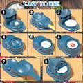 Miniatyrbillede 6 af 7: 2-i-1 Dumplingmaskine, Håndbetjent Dumplingmaskine til Hjemmet, Trykform til Dumplings, Lav Dumplings Hurtigt på 10 Sekunder (Blå) blue