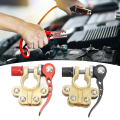 Miniatyrbillede 2 af 5: 1 par bilbatteri terminalforbindelse sort rød hurtigudløser terminalclips til Sae Jisa type terminalpost biler trailere