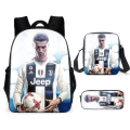 Pikkukuva 1 / 4: 3 kpl/setti jalkapalloilija Lionel Messi reppu opiskelijan koululaukku X backpack