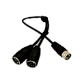 Miniatyrbillede 3 af 5: 19,6\" Din 5-polet Splitter Y-adapterkabel Midi 5-polet Han til Dobbelt Din-5 Hun-yu