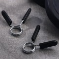 Miniatyrbillede 3 af 5: Barbell Clamp Barbell Clamp Spring Clamp Collar Til Barbell Spring Lock Collar Vægtløftning Styrketræning Fitness (sort) (4stk)