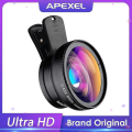Pikkukuva 1 / 4: Apexel Puhelinlinssisetti 0.45x Super Laajakulma & 12.5x Makro Mikrolinssi