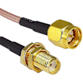 Miniatyrbillede 3 af 5: 2 stk SMA-kabel 4G Antenne Forlængerkabel SMA 3ft til DAB Bilantenne