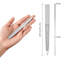Miniatyrbillede 4 af 5: 6 stk. Diamant Neglefil i Rustfrit Stål Dobbeltsidet Neglefil Metalfiler Buffer Fingernegle Tånegle Manicurefiler Til Salon Og Hjem (5 Tommer)