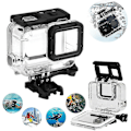 Pikkukuva 1 / 5: Gopro Hero 7 Black/ Hero 6 / Hero 5 / Hero -kameralle tarkoitettu vedenkestävä kotelo