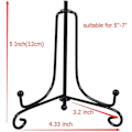 Miniatyrbillede 2 af 5: 2 stk. Jern Display Stativ, Sort Jern Staffeli Plade Display