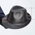 Miniatyrbilde 4 av 5: Vinterhatter, Herre Skinn Fedorahatt Jazzhatt Saueull Topphatt Middelsaldrende Gentlemanhatt Panama Høst og Vinter 55-63cm