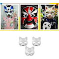 Miniatyrbillede 4 af 4: 10 stk. Ansigtsmasker Blanke Masker Til Maling DIY Maskerade (kat)