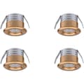 Set med 4 Mini Infällda LED-strålkastare, 3 W, Varm Vit Guld