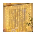 Miniatyrbillede 3 af 5: Led lysgardin, Usb lyskæde gardin, 8 tilstande med fjernbetjening, lyskæde til soveværelse, indendørs udendørs dekoration, fest bryllup jul B