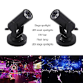 Miniatyrbillede 3 af 4: RGBW 1W LED Scenelys Spin Pinspot Lysstråle Spotlight Fest DJ Diskotek DMX