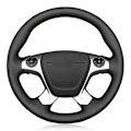 Miniatyrbild 1 av 4: Mjukt svart konstläderhölje för bilratt till Ford Transit Connect Tourneo Custom Grand Tourneo Connect 2014-2020