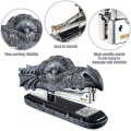 Miniatyrbillede 2 af 5: Drage Stapler Dragehoved Stapler Børn Nyhed Stapler Sjov Udskæring Resin Hane Stapler Til Kontor Skrivebord Papirvarer Desktop Tilbehør Hjemmeindretning