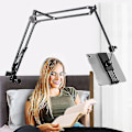 Miniatyrbillede 1 af 5: Tablet-holder til seng, justerbar og foldbar med 360 graders rotation til iPhone, iPad, mobiltelefon, tablet