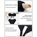 Miniatyrbillede 4 af 4: Damen High Waist Bikini Set Push Up Zweiteiliger Badeanzug Bindeknoten High Cut Badeanzug