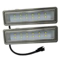 Miniatyrbillede 1 af 5: 2-delt rektangulær emhættelys panel 15W 120mm 12V DC 230V ventilationspære køkkenfilterlampe 20W halogenækvivalent