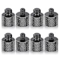 Miniatyrbilde 1 av 5: 8 stk Mikrofon 1/4 Hann til 3/8 Hunn og 3/8 Hann til 1/4 Hunn Kameraskrueadapter for Kamera T