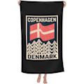 Miniatyrbild 1 av 5: v3 Dansk Flagg - Köpenhamn - Danmark - Retro - Badhandduk Absorberande Badhanddukar Strandhanddukar Stor Super Mjuk 130X80CM ju3