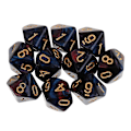 Miniatyrbillede 1 af 5: 10 stk. 10-sidet terning D10 polyhedral terning til Dungeons And Dragons brætspil rød blå