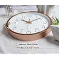 Miniatyrbild 2 av 4: 12 \"modern tyst väggklocka väggklocka för sovrum kök vardagsrum - roséguld