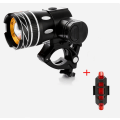 Miniatyrbillede 1 af 3: Z30 15000lm T6 LED-lygte til cykel/cykel/lygtesæt USB genopladelig forlygte/lommelygte vandtæt zoombar cykellys Front light +928 tail light