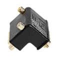 Miniatyrbilde 4 av 5: 90 graders rettvinklet Dvi 24+5 D Dvi-i digital dobbel lenke hann til hunn forlengelsesadapter for Hdtv Lcd-skjerm