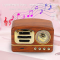 Miniatyrbillede 2 af 4: Bærbar Bluetooth Stereo Højttaler, Forbedret Bas Retro Trådløs Retro Højttaler, Med Tf-Kortslot (Lysebrun)