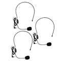 Miniatyrbilde 2 av 3: 3 stk. kablede hodetelefoner, lett headset, mikrofon, ørepropp