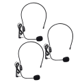 Miniatyrbillede 2 af 3: 3 stk. Trådheadset Letvægts Headset Mikrofon Ørehage Mic Stemmeforstærker Mic Øre Mikrofon Headset Ledningsført Mikrofon