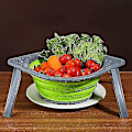 Miniatyrbilde 4 av 5: Ollapsible Colander Sil, Oppbevaringskurv Sil For Frukt Grønnsak, Plassbesparende Sammenleggbar Mesh W