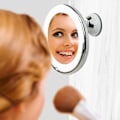 Miniatyrbillede 2 af 5: 10x forstørrende makeup spejl med lys, 360 graders rotation