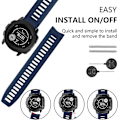 Miniatyrbillede 5 af 5: Kompatibel med Garmin Instinct-rem, blød silikone-erstatningsurrem til Garmin Instinct/Solar/Tactical-farve: navyblå-farve: navyblå
