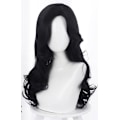 Miniatyrbillede 1 af 5: Anime Heks Yennefer Of Vengerberg 60cm Lang Zwart Golvend Pruik