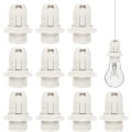 Miniatyrbilde 1 av 5: Pakke med 10 E14 lampeholdere 250v 2a Bakelite lampeholder E14 lampeføtter hann gjenge lampe bas gave