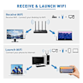 Miniatyrbillede 3 af 5: 1300mbps Langtrækkende Usb Wifi-adapter Til Pc Desktop Laptop, Usb Trådløs Adapter Dual Band 2.4ghz 5