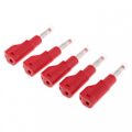 Miniatyrbilde 5 av 5: 5 stk 4mm bananplugg for testprober instrument instrument meter kontakt rød