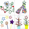 Miniatyrbilde 3 av 5: 500 stk Pipe Cleaners, Juleglitter Pipe Cleaners, Til Kreative Juledekorasjoner Forbruksartikler Kunst Og Håndverksprosjekt