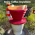 Miniatyrbilde 3 av 5: Sammenleggbar Camp Pour Over Kaffe Dripper For Camp, Gjenbrukbar