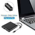 Miniatyrbillede 5 af 5: 3,5 tommer USB mobil diskettedrev bærbar 1,44 MB ekstern diskette FDD--