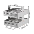 Miniatyrbilde 4 av 4: Glass Stand Slides Mikroskop Slide Check Rack 1.2mm Mikroskop