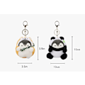 Pikkukuva 2 / 7: Pehmoinen avaimenperä Kawaii-avaimenperä Pienet täytetyt eläimet, Panda Pingviini, Söpöt avaimenperät reppuihin, Kawaii-eläimet. (Musta-Panda Pingviini)