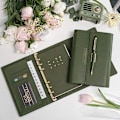 Miniatyrbillede 3 af 5: Journal Journal Premium Tykt Papir Kunstlæder Skrivebøger med Pen Loop Mint Green