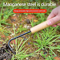 Miniatyrbild 2 av 5: Hand Weeder, Single Claw, Garden Hook, Root Puller, Cultivator With Wooden Handle