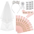 Pikkukuva 1 / 5: 30 kpl Bachelorette Party Set Ruusukulta Ryhmäsetti Juhliin