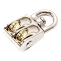 Miniatyrbillede 1 af 4: 43mm Svingbar Dobbelt Trisse Blok Rigging Løft Hejs Rebsophæng