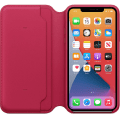 Miniatyrbillede 1 af 4: Apple læder folio til iphone 11 pro max - påfugleblå/hindbær Raspberry
