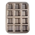 Miniatyrbillede 1 af 5: 12 Kopper Firkantet Mini Brød Burger Muffin Kageform Til Husholdning Non-stick Bageform Ovn Bakker