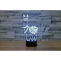 Miniatyrbillede 4 af 4: Romantisk 3D Illusion Bord Dekoration LED Lys 7 Farve Skiftende Natlys Til Soveværelse Hjem Dekoration, Bryllup, Fødselsdag, Jul, Valentinsdag