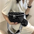 Miniatyrbillede 4 af 5: Dame Iave Crossbody Taske Bred Rem, Dame Iave Læder Bæltetaske Med Pung